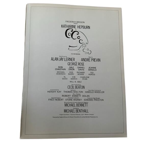 Katharine Hepburn & George Rose "Coco" VTG Souvenir Program Broadway Musical - Picture 3 of 7